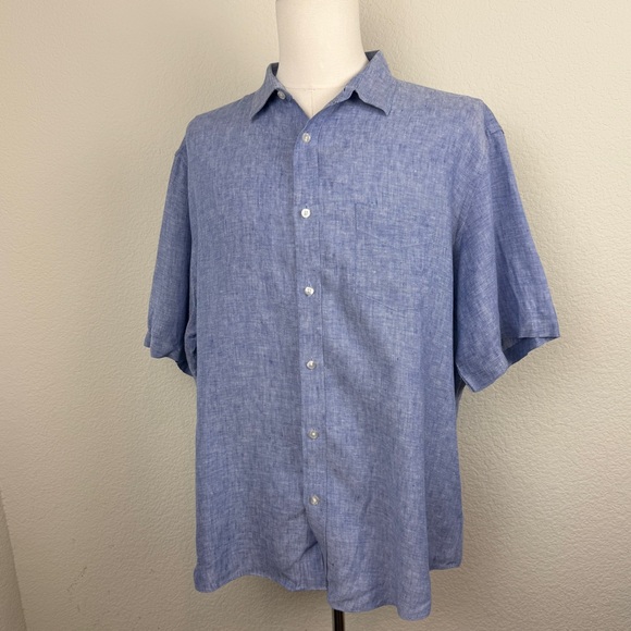 Untuckit - Wrinkle-Resistant Short-Sleeve Linen Valente Shirt | XXL - Picture 2 of 10